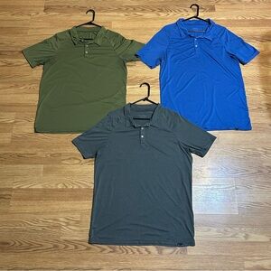Barbell Polo Shirt Lot Of 3 Sz Large